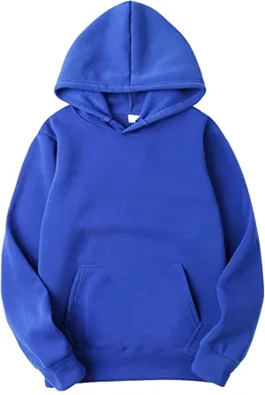 Pullover Hoodies for Men Solid Classic Long Sleeve Drawstring Hooded Sweatshirt Trendy 2024 Fall Winter Hoodies