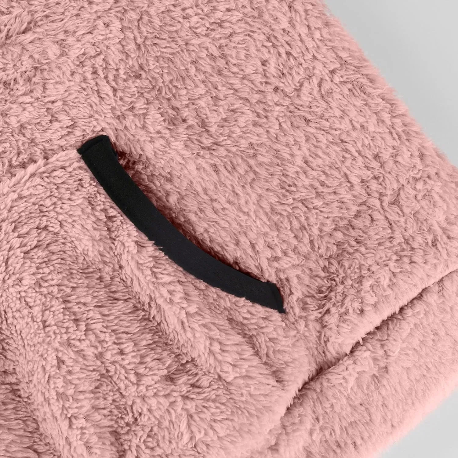 Quarter Zip Pullover Women Sherpa Fleece Hoodie Cropped Half Zip Sweatshirt Cozy Soft Fluffy Sweaters with Pocket