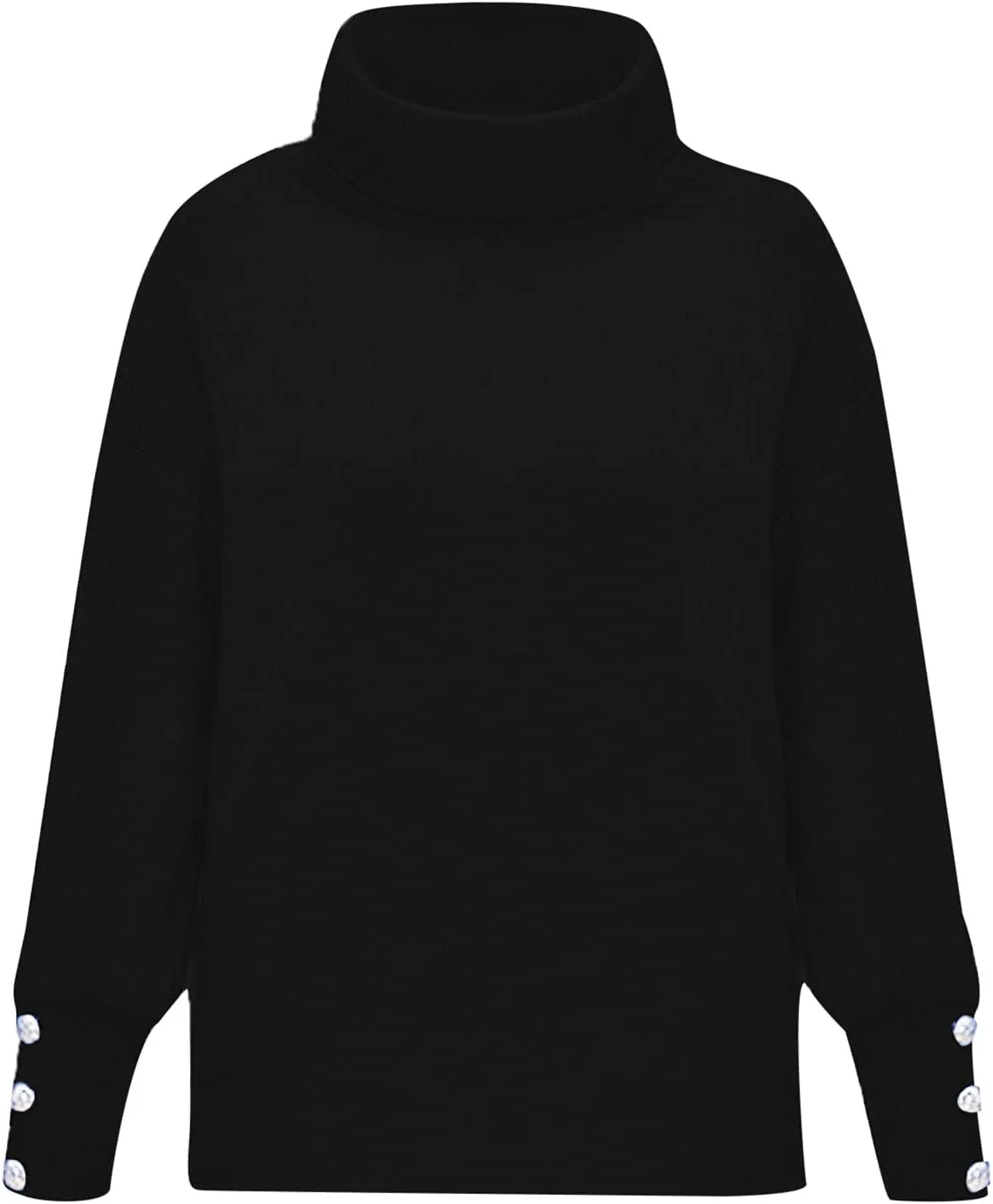 SHAOBGE Soft V Neck Sweater Fashionable Women's Bowknot Collar Solid Color Button Sleeve Knitted Casual Solid Color