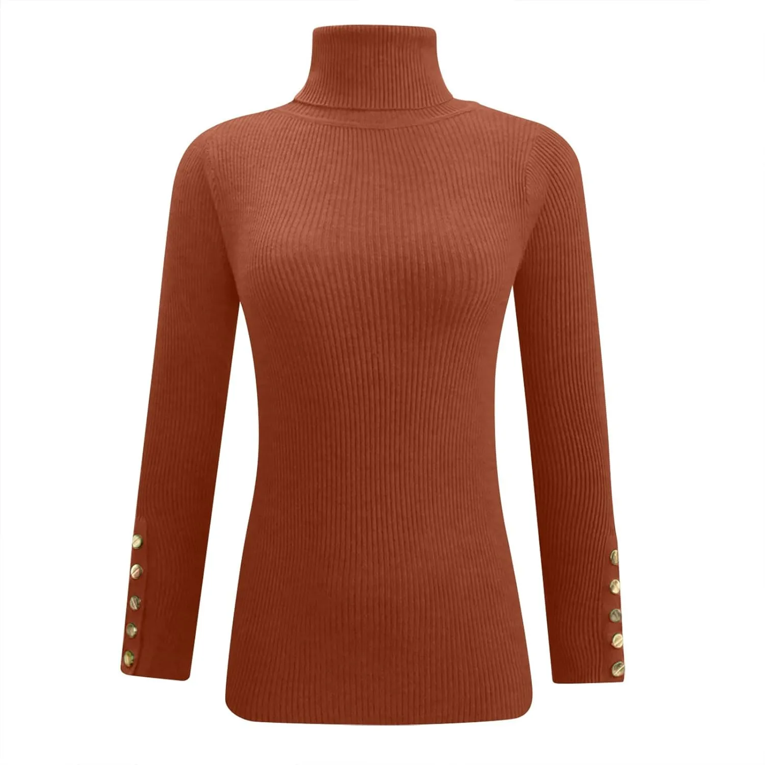 Slim Fit Sweaters for Women Turtle Neck Basic Top Warm Soft Blouse Long Sleeve Winter Pullover Solid Color Sweater