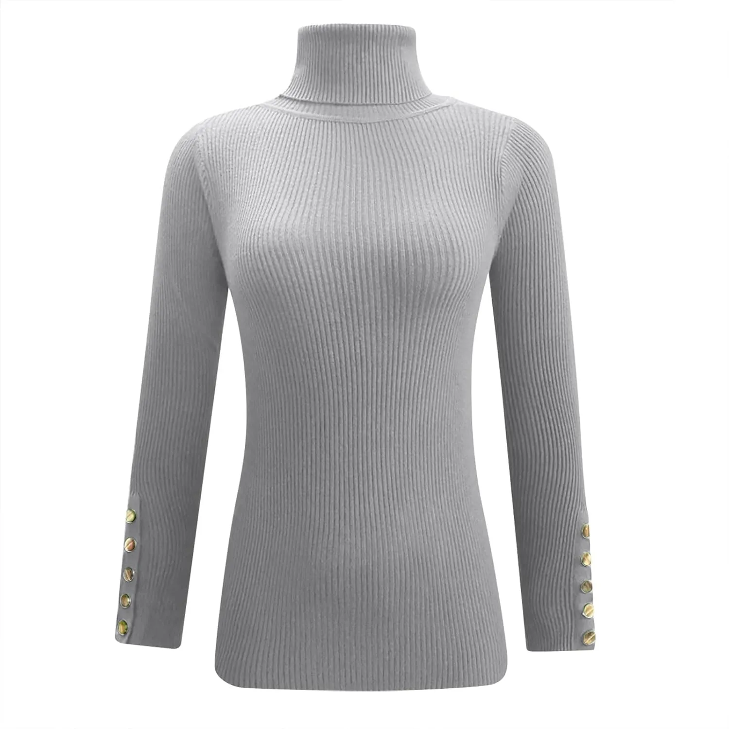 Slim Fit Sweaters for Women Turtle Neck Basic Top Warm Soft Blouse Long Sleeve Winter Pullover Solid Color Sweater