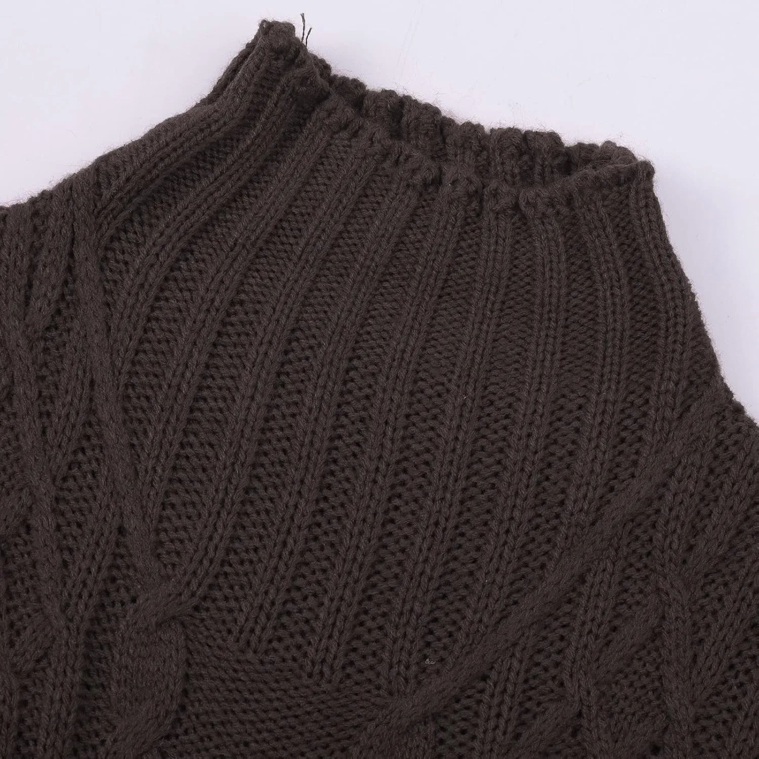 Slouchy Sweaters for Women Regular Turtleneck Long Sleeved Knitted Sweater Soft Oversized Sweaters for Women