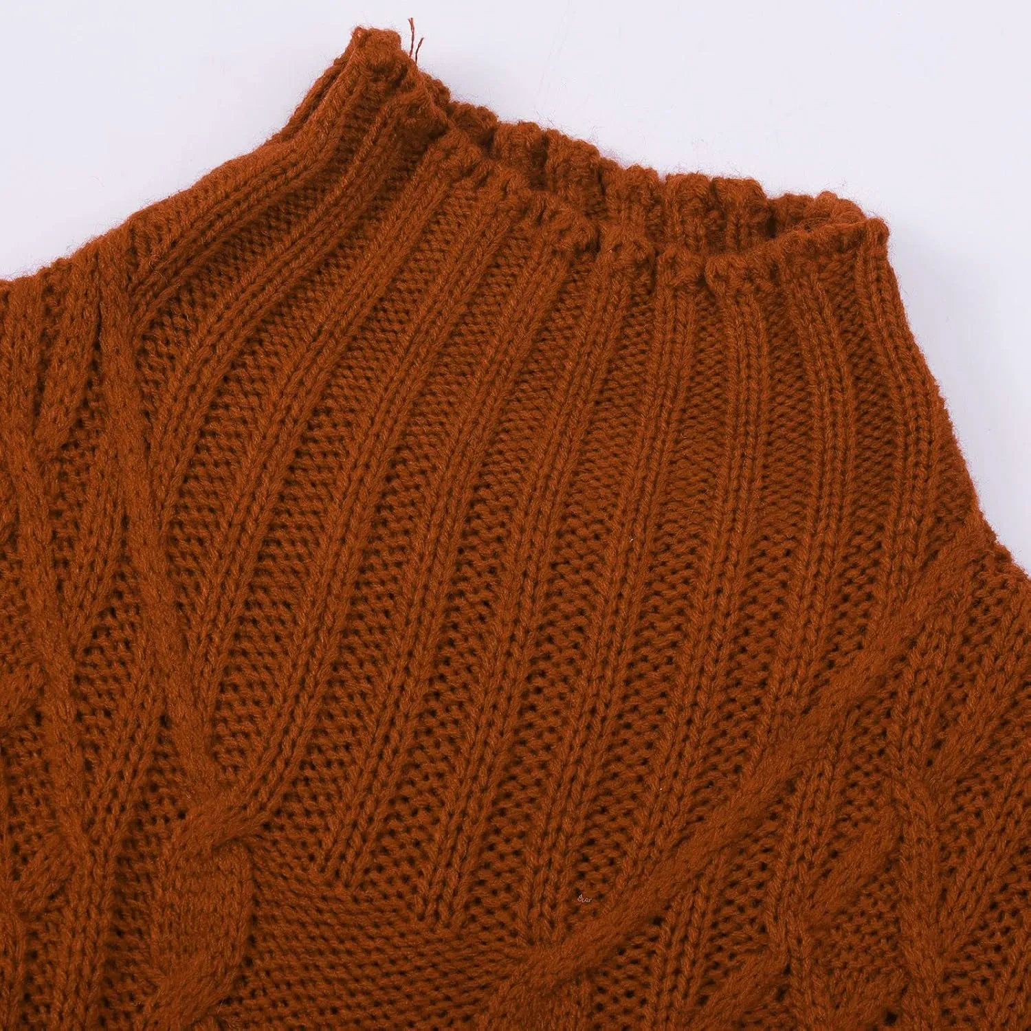 Slouchy Sweaters for Women Regular Turtleneck Long Sleeved Knitted Sweater Soft Oversized Sweaters for Women
