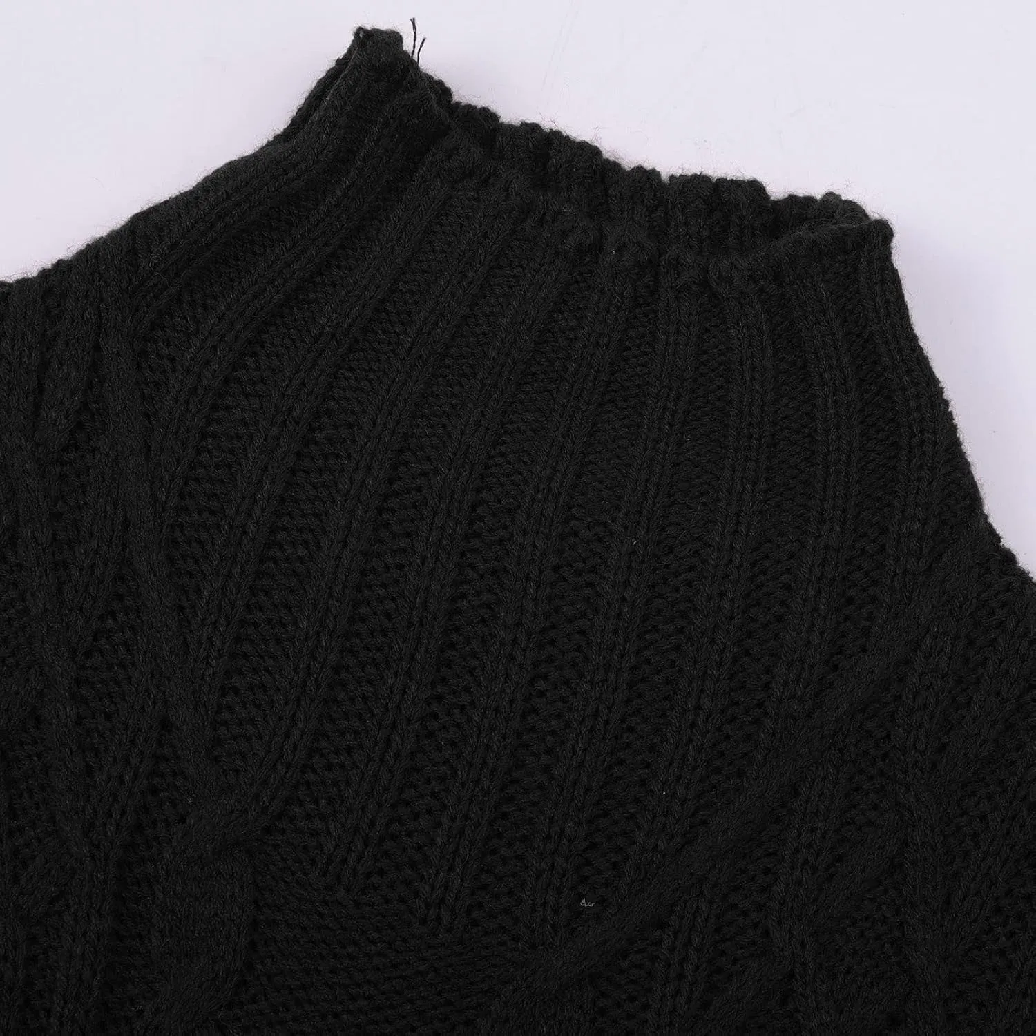 Slouchy Sweaters for Women Regular Turtleneck Long Sleeved Knitted Sweater Soft Oversized Sweaters for Women