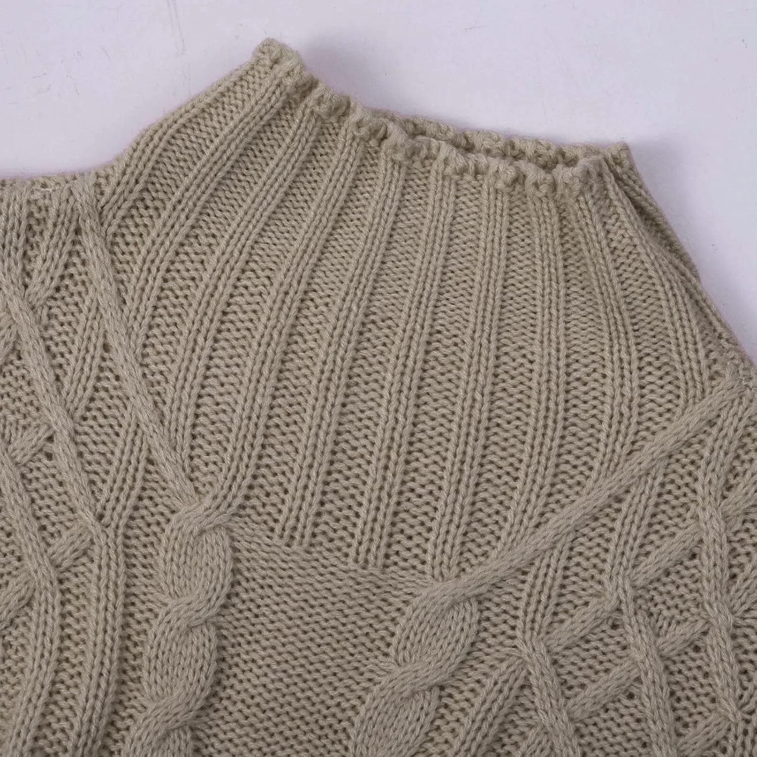 Slouchy Sweaters for Women Regular Turtleneck Long Sleeved Knitted Sweater Soft Oversized Sweaters for Women