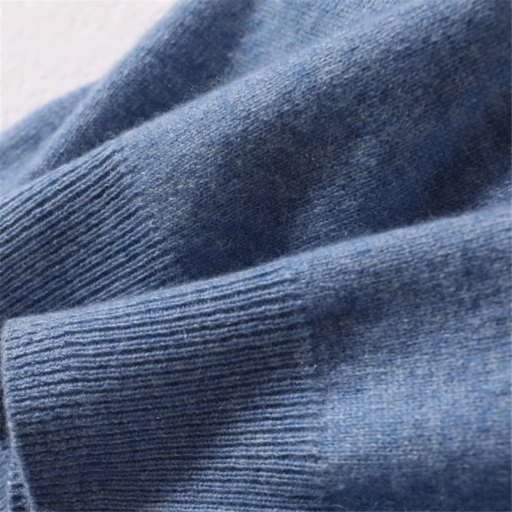 Suvoiier Men V Neck Sweaters for Men Cashmere Knitting Pullover Winter Winter Soft Male Sweaters
