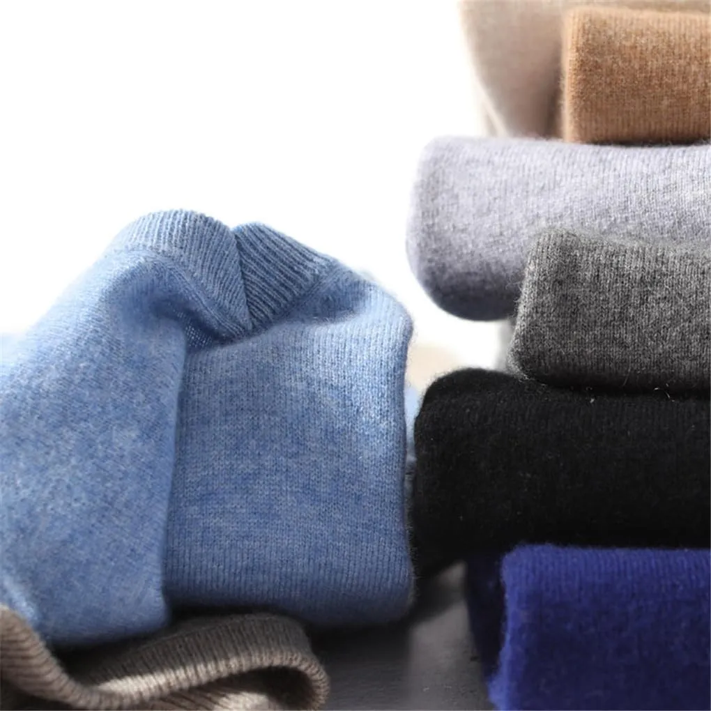 Suvoiier Men V Neck Sweaters for Men Cashmere Knitting Pullover Winter Winter Soft Male Sweaters