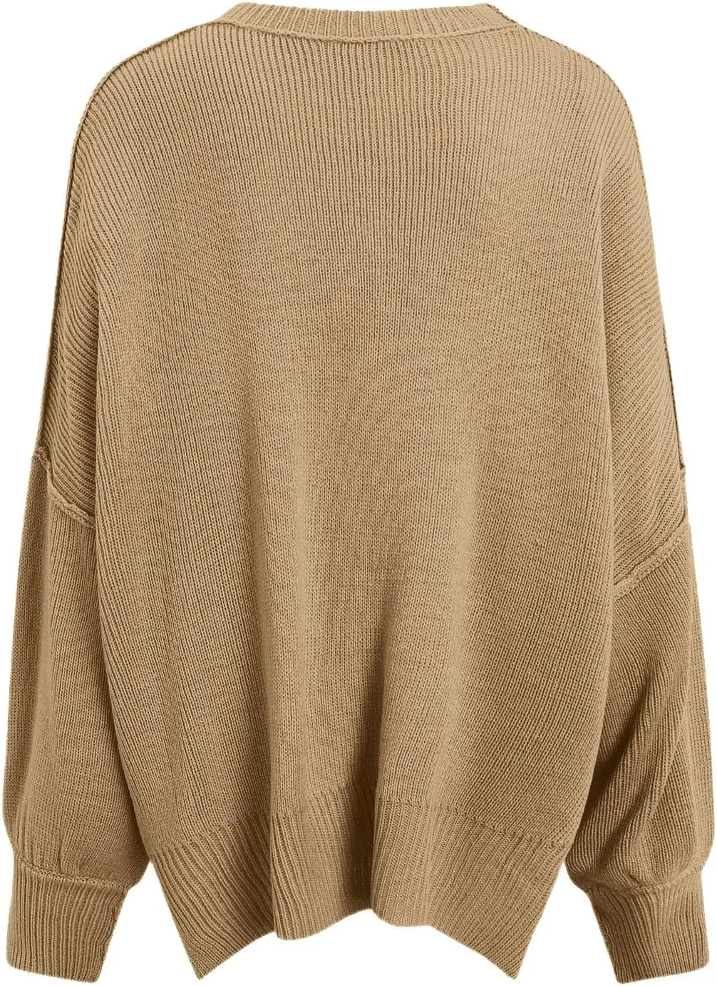 Sweaters for Women Side Slit Trendy Long Sleeve Half Turtleneck Pullover Oversized Lantern Knit Sweater Tops