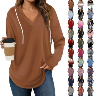 Sweatshirt for Women Hoodies for Women Long Sleeve Shirts for Women V Neck Sweaters for Women Blouses Pullover Tops