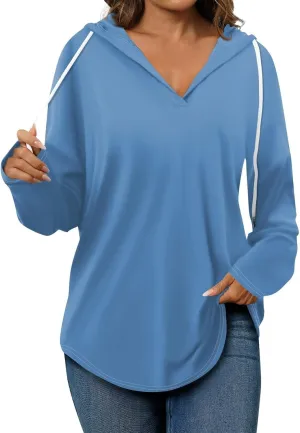 Sweatshirt for Women Hoodies for Women Long Sleeve Shirts for Women V Neck Sweaters for Women Blouses Pullover Tops