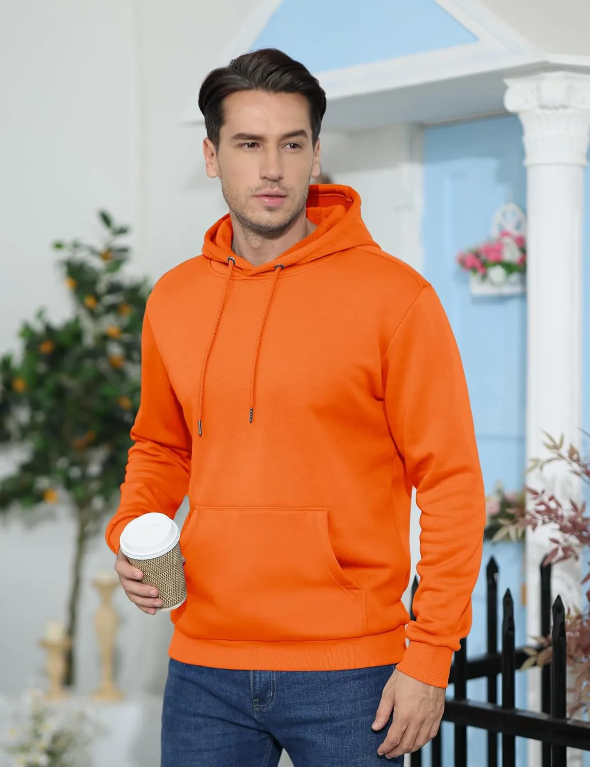 TACVASEN Men's Athletic Hoodies Fleece Lined Sweatshirt Pullover Soft Casual Hooded Sweatshirt with Pocket