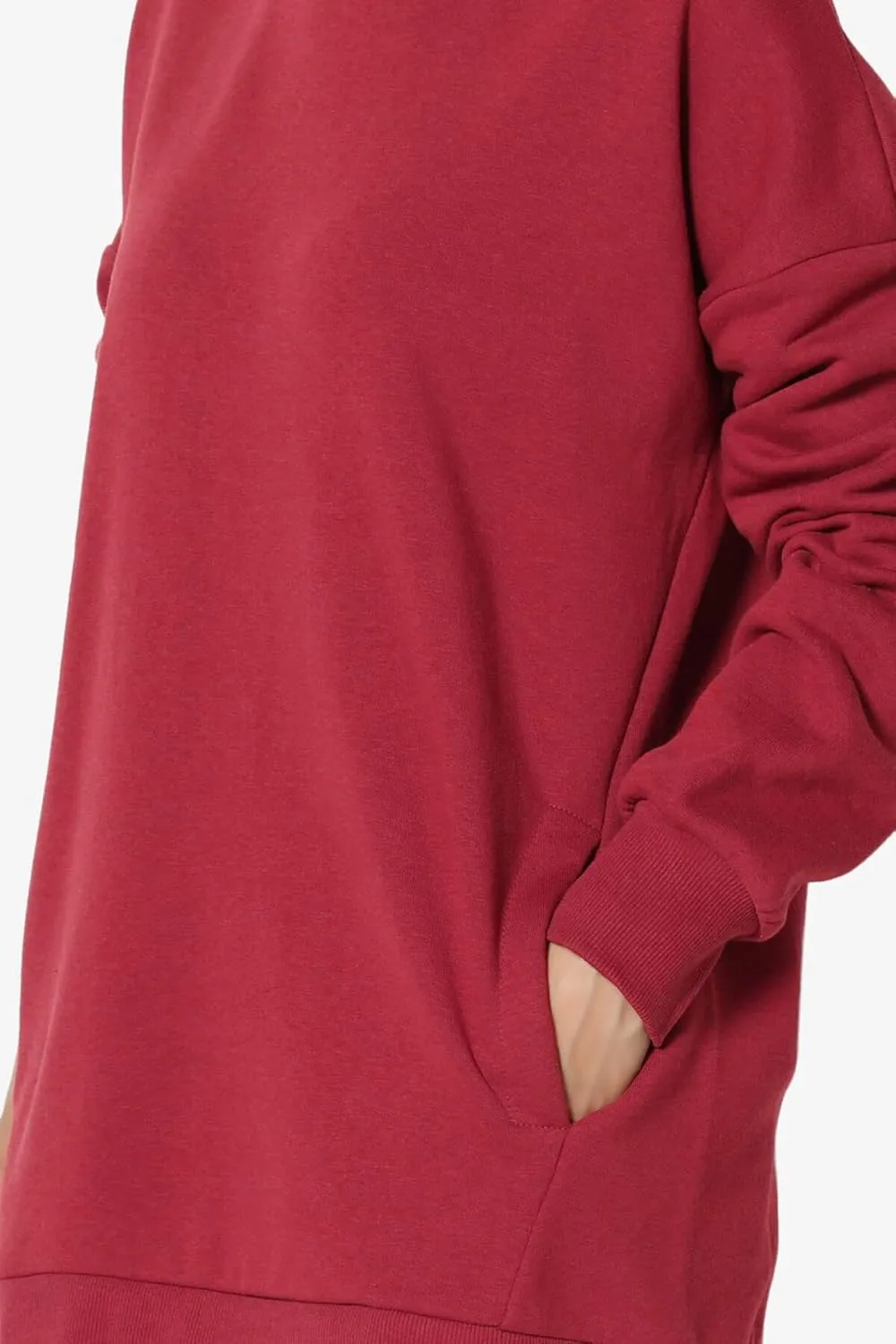 TheMogan Women's S~3X Casual Cozy Oversized Crew Neck Fleece Pullover Sweatshirts