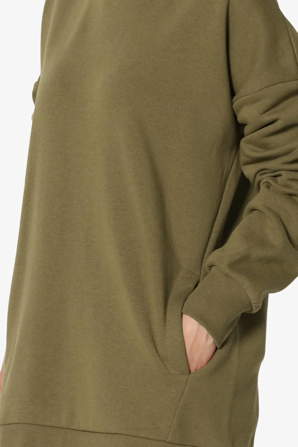 TheMogan Women's S~3X Casual Cozy Oversized Crew Neck Fleece Pullover Sweatshirts