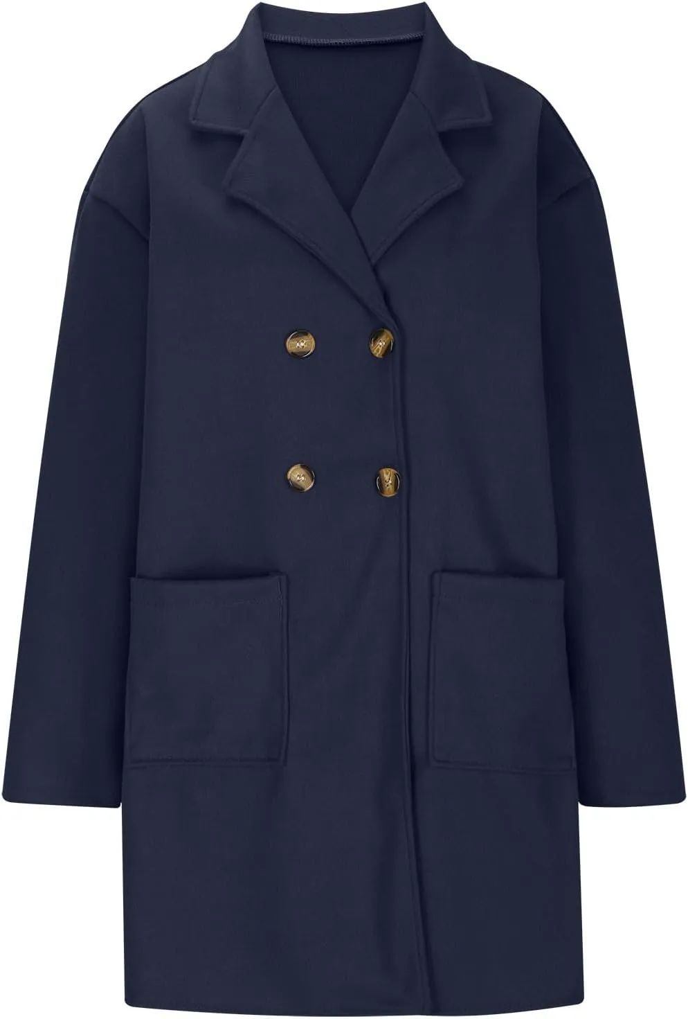 Trench Coat for Women 2024 Fall Winter Wool Coats Double Breasted Midi Peacoat Trench Coats Casual Coats for Trendy