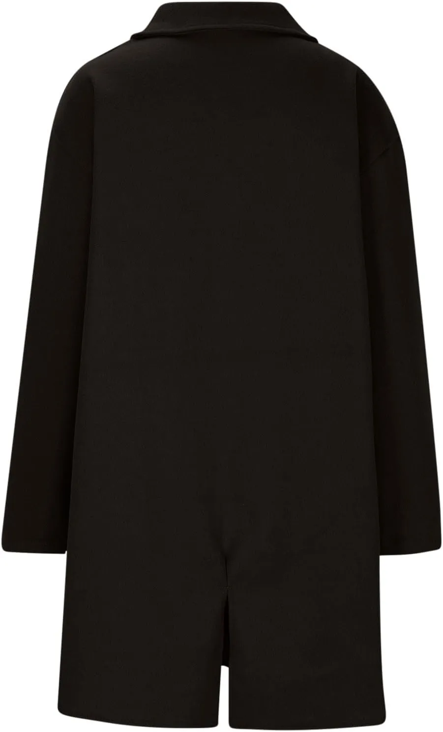 Trench Coat Women Mid Length Wool Coat Button Down Open Front Cardigan Elegant Coat Lapel Peacoat Fall Winter Jacket