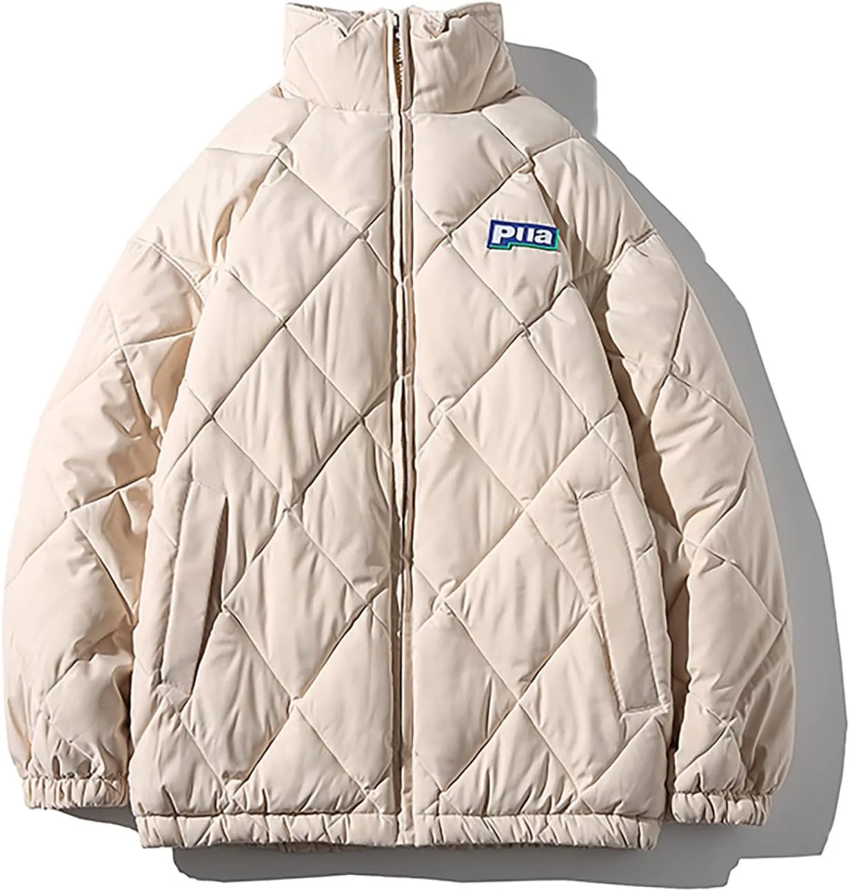tuduoms Men's Winter Oversize Puffer Jacket Warm Parka Thicken Padded Bubble Coat Down Bomber Jacket Snow Ski Outwear