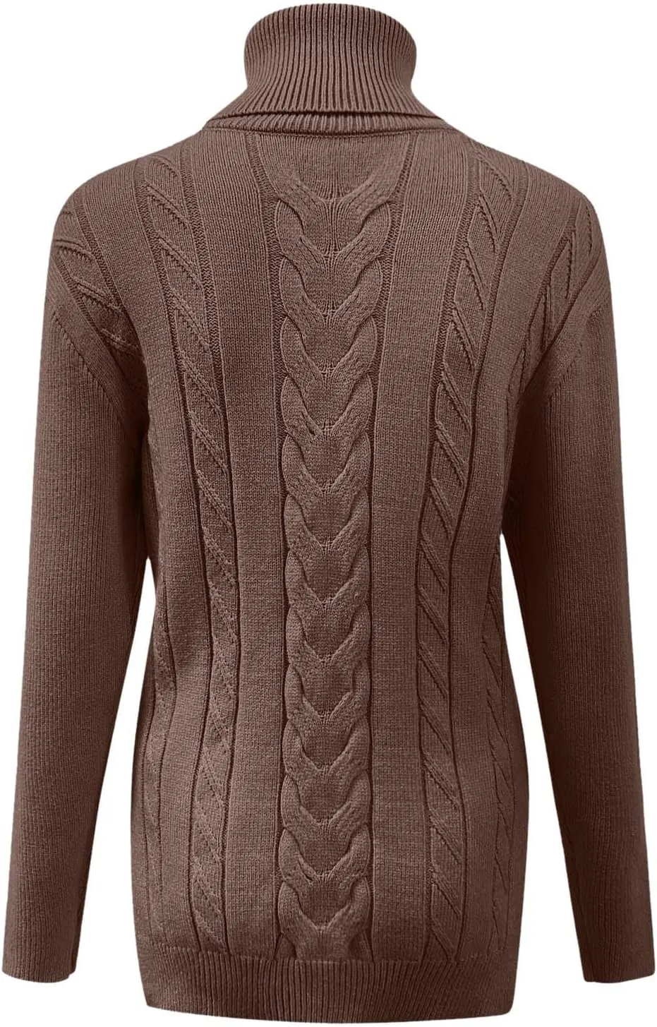 Turtleneck Sweater Women Cable Knit Sweaters Long Sleeve High Neck Fall Winter Warm Pullover Jumpers