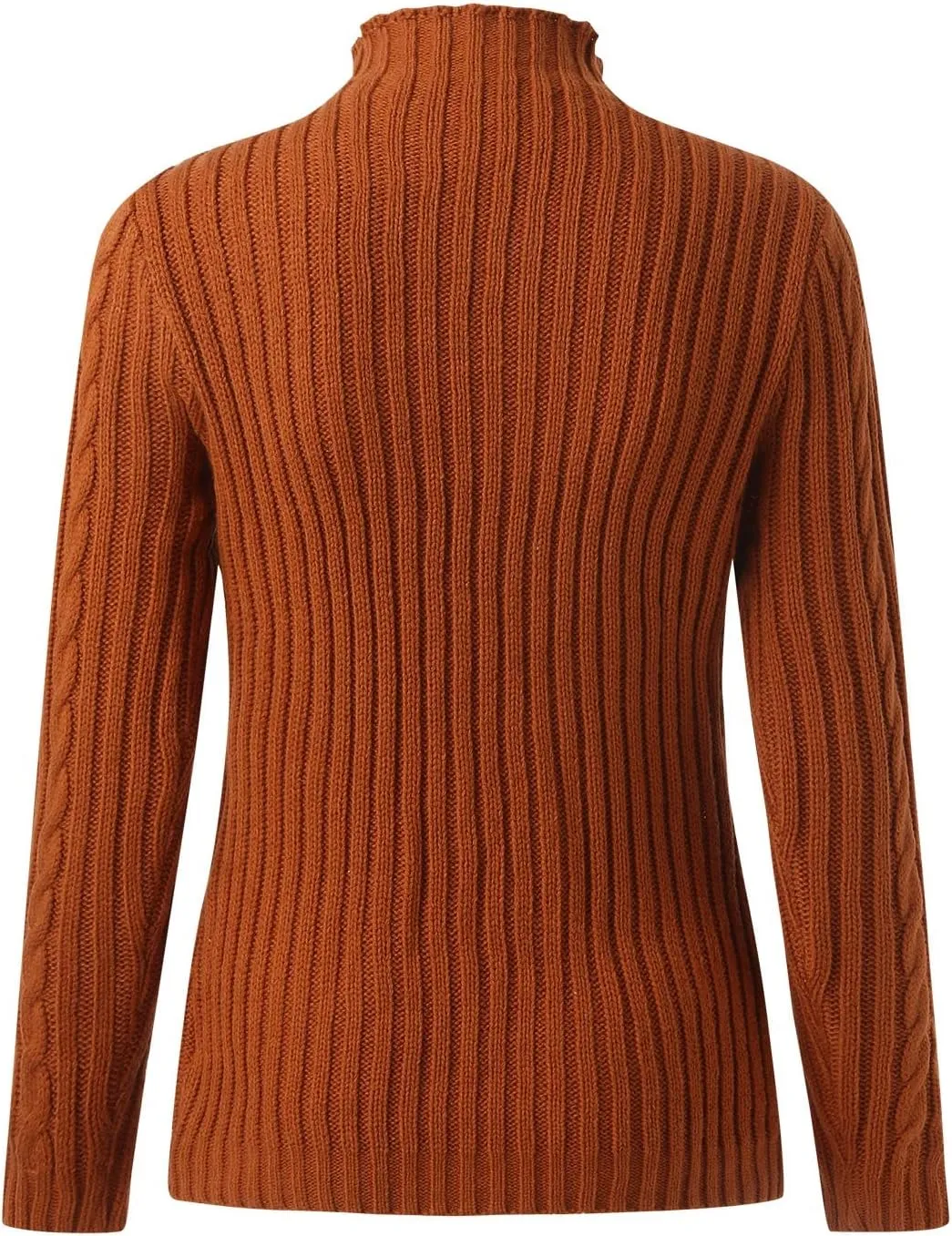 Turtleneck Sweater Women Cozy Cable Knit Sweaters Plus Size Tunic Pullover Jumper Tops