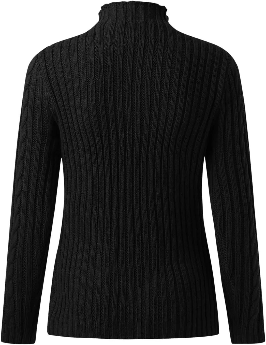 Turtleneck Sweater Women Cozy Cable Knit Sweaters Plus Size Tunic Pullover Jumper Tops