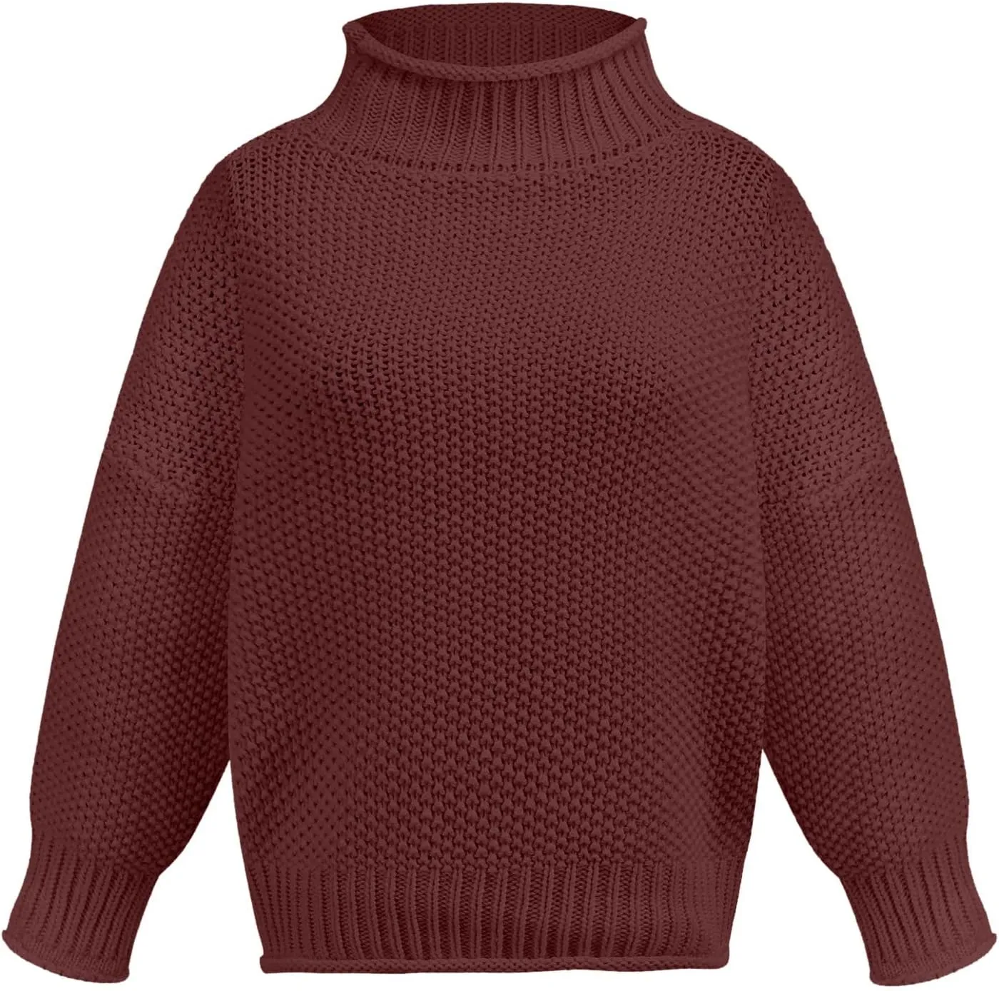 Turtleneck Sweaters for Women Oversized Sweaters Ribbed Knit Sweater Winter Tunic Sweater Cute Sweaters Jumper Tops