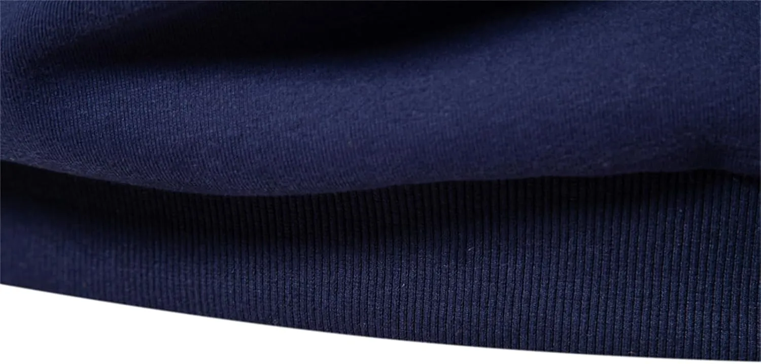 Wankang Mens Heavyweight Polo Sweatshirt Trendy Long Sleeve Sweatshirts Color Block Sports Shirts Fall Pullover Tops for Men