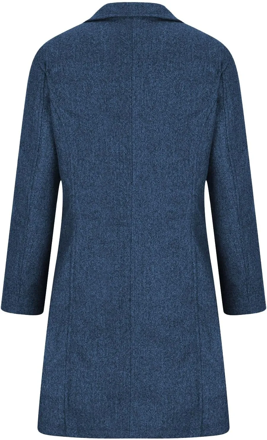 Winter Long Pea Coats for Women Wool Blend Stand Collar Single Breasted Jackets 2024 Casual Peacoat Overcoats
