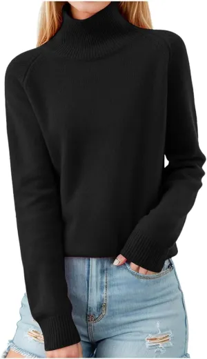 Winter Sweaters for Women Long Sleeve Turtleneck Knitted Cashmere Fall Pullover Oversized Sweaters