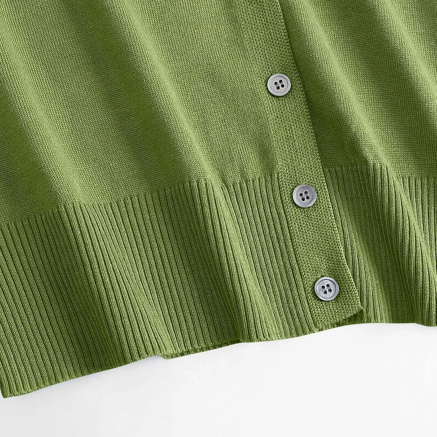 Women Cardigan Sweater Lightweight Solid Open Front Button Down Cardigan Slim Fit Long Sleeve Causal Knit Cardigan