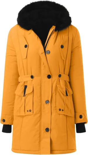 Women Plus Size Daily Winter Coat Lapel Long Sleeve Jacket Vintage Thicken Coat Jacket Warm Hooded Womens Vest Womens Coat