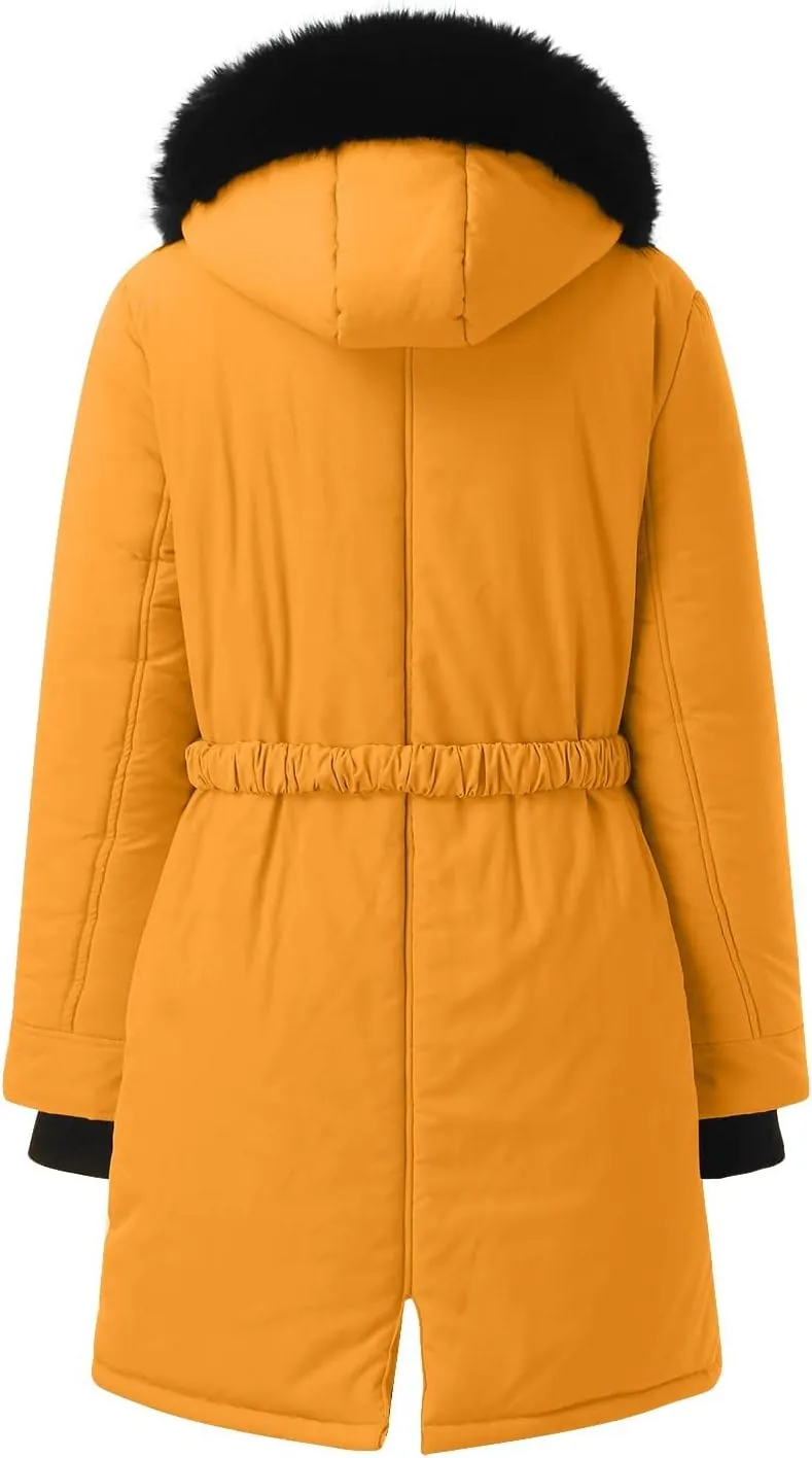 Women Plus Size Daily Winter Coat Lapel Long Sleeve Jacket Vintage Thicken Coat Jacket Warm Hooded Womens Vest Womens Coat
