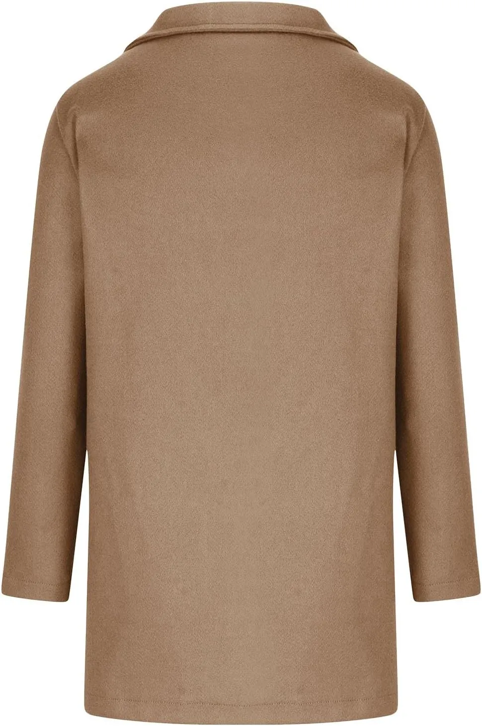 Women Trench Coat Casual Single Breasted Midi Peacoat Trench Coats Fall Winter Wool Coats with Pockets