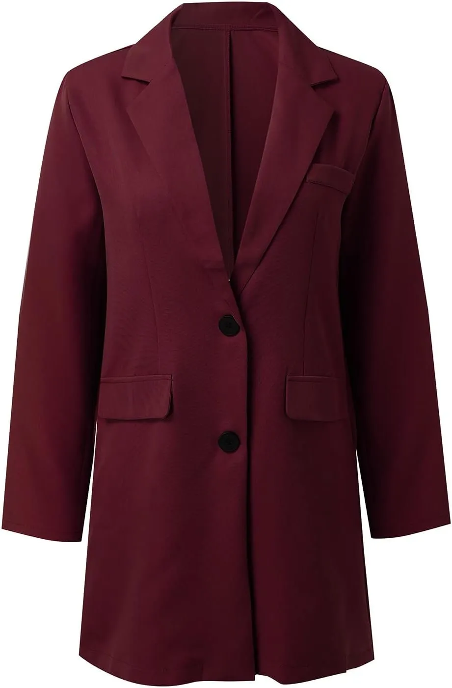 Women Winter Wool Blend Coats Thick Mid-Long Coat Single BreastedNotch Lapel Trench Jacket Elegant Pea Coat Outwear