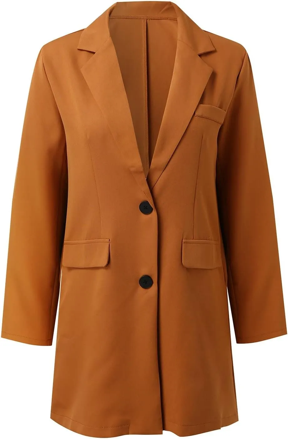 Women Winter Wool Blend Coats Thick Mid-Long Coat Single BreastedNotch Lapel Trench Jacket Elegant Pea Coat Outwear