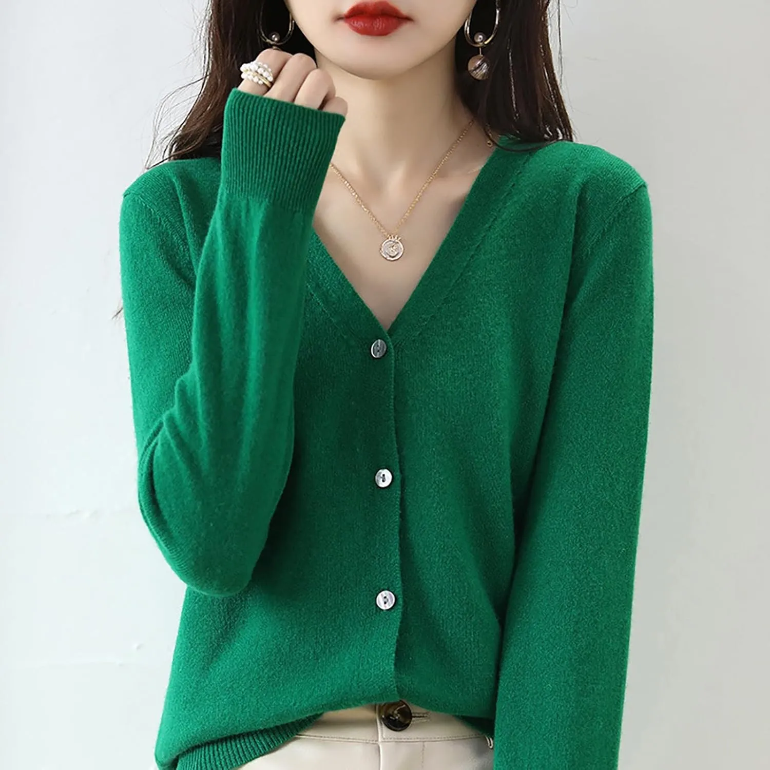Women's 2024 Fall Cable Knit Sweater Down Long Sleeve Oversized Knit Cardigans Open Front Casual Loose Cover Ups