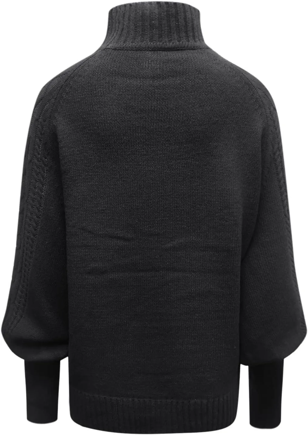 Women's 2024 Fall Long Sleeve Sweaters Cable Knitted Turtleneck Oversized Pullover Tops Fall Winter Comfort Sweaters
