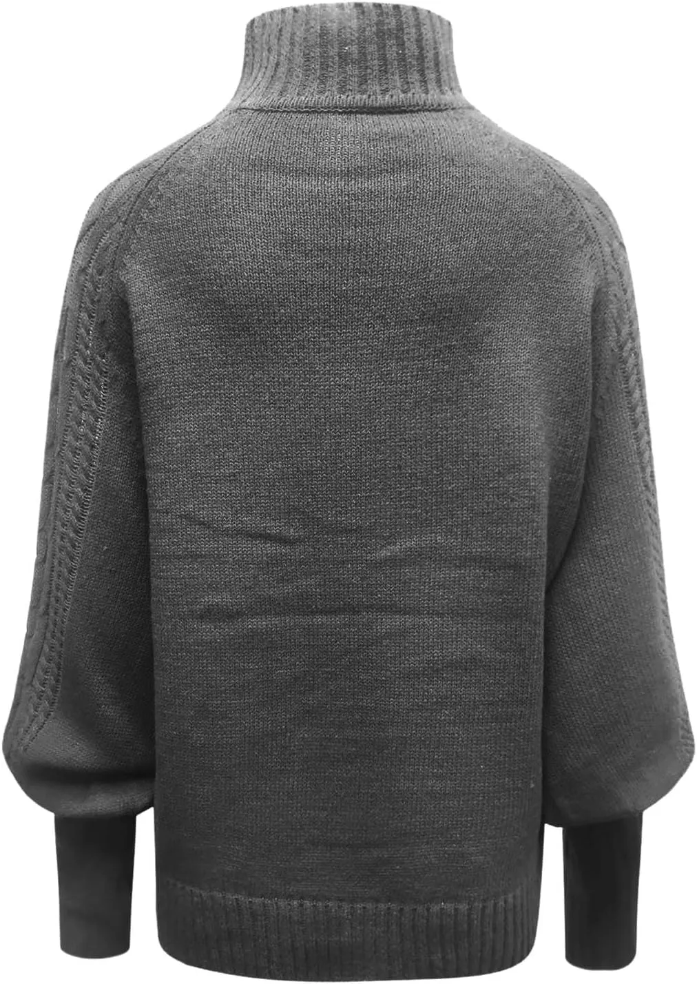 Women's 2024 Fall Long Sleeve Sweaters Cable Knitted Turtleneck Oversized Pullover Tops Fall Winter Comfort Sweaters
