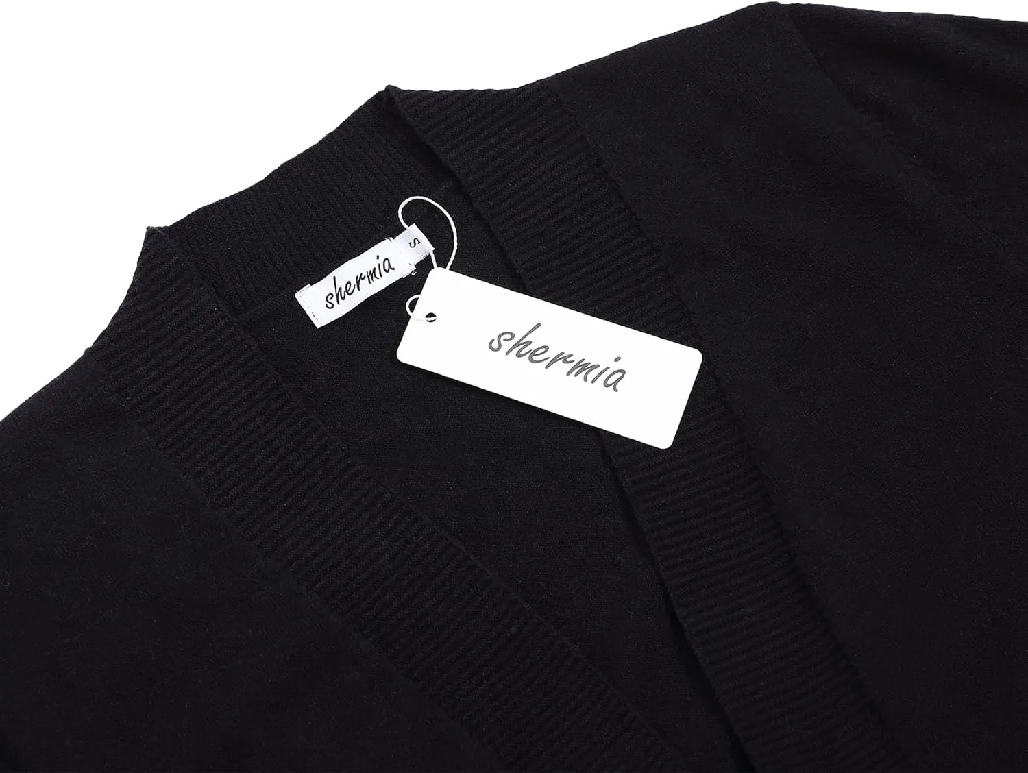 Women's 3/4 Sleeve Cropped Cardigan Sweater Open Front Short Shrugs Cardigans Lightweight Sweaters