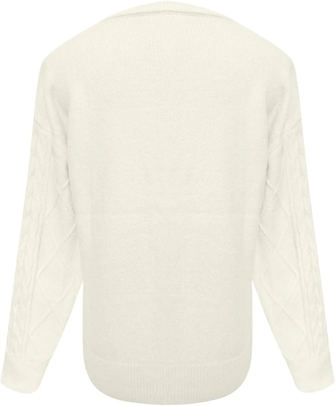 Women's Cable Knit Long Sleeve V Neck Turtleneck Sweaters Vintage Chunky Argyle Sweater Pullover Top for Fall Winter