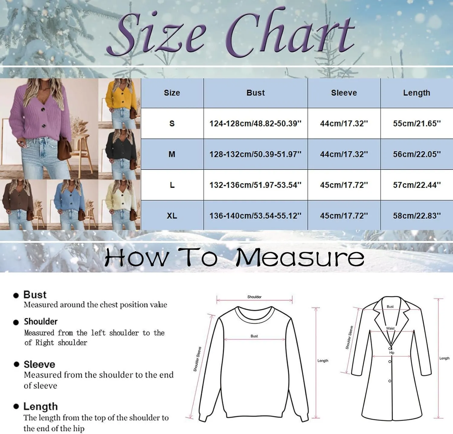 Women's Cardigan Sweater 2024 Fall Winter Casual Long Sleeve Open Front Cardigans Button Down Knit Chunky Outwear Coats