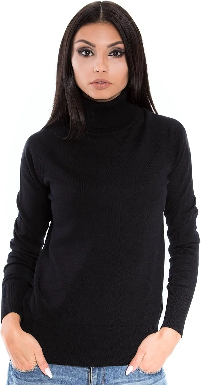 Women's Cashmere Soft Merino Wool Turtleneck 310gr Sweater Pullover Top