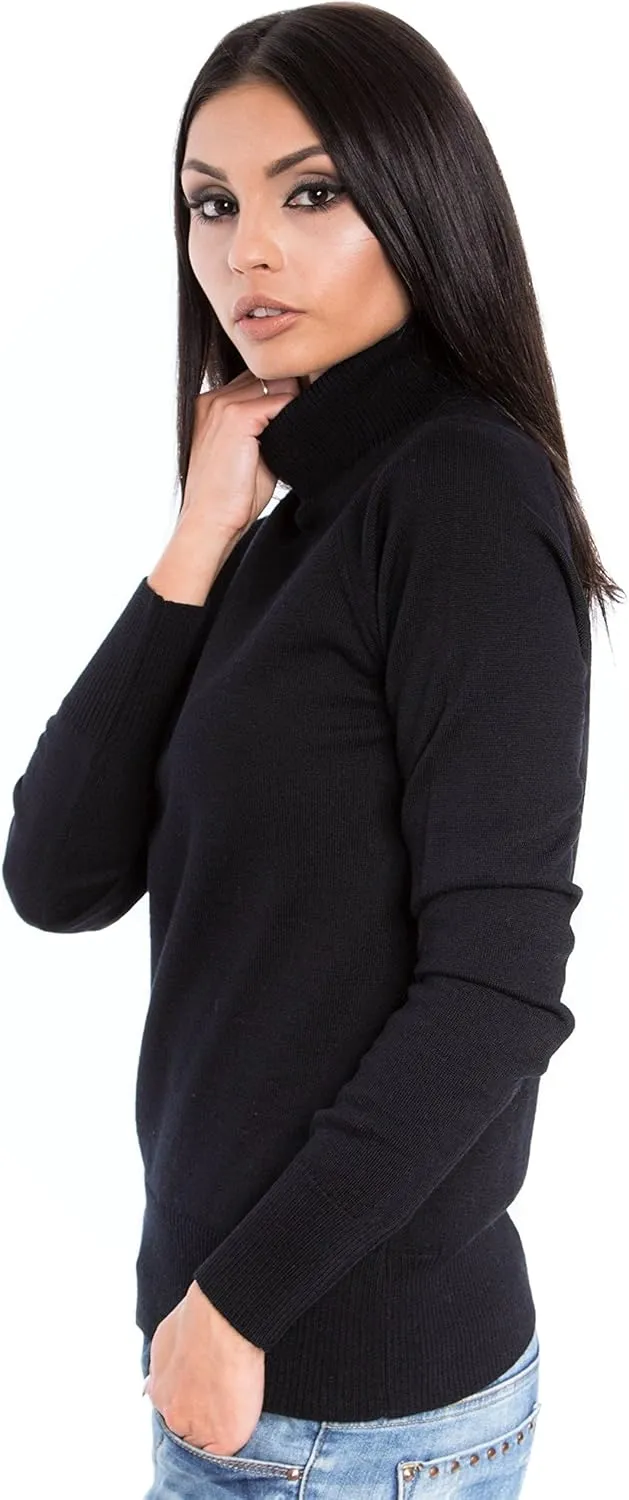 Women's Cashmere Soft Merino Wool Turtleneck 310gr Sweater Pullover Top