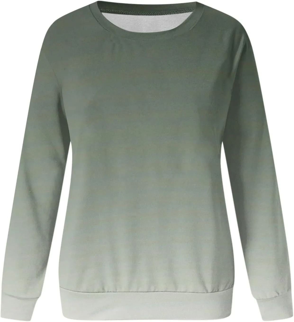 Womens Casual Crewneck Sweatshirt Long Sleeve Solid Color Shirt Soft Lightweight Loose Top Fall Clothes
