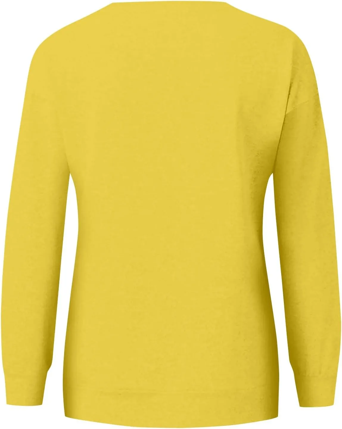 Women'S Casual Long Sleeve Pullover Sweatshirt, Cozy Crewneck Top With Pocket Comfortable Fall