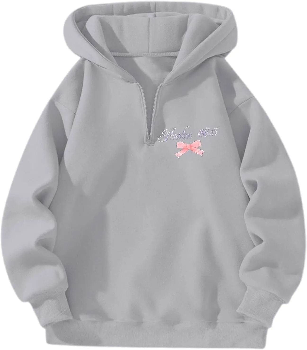 Womens Christian Drop Shoulder Zip Up Hoodie Long Sleeve Letter Print Hooded Sweatshirt for Daily Holiday Outdoor Wear