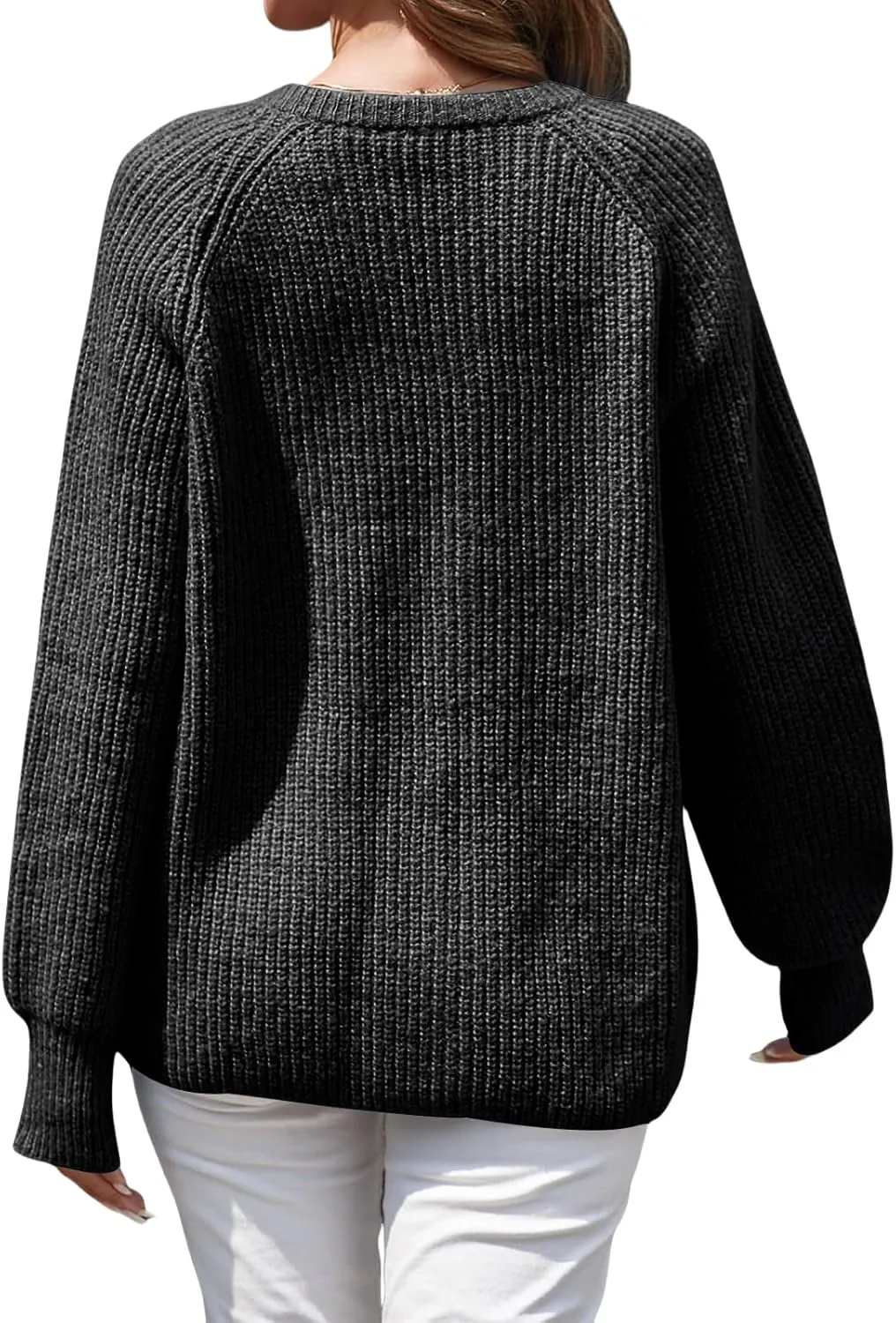 Womens Chunky Knit Cropped Cardigan Botton Down Sweater Casual Open Front Coat Outerwear Jacket Winter