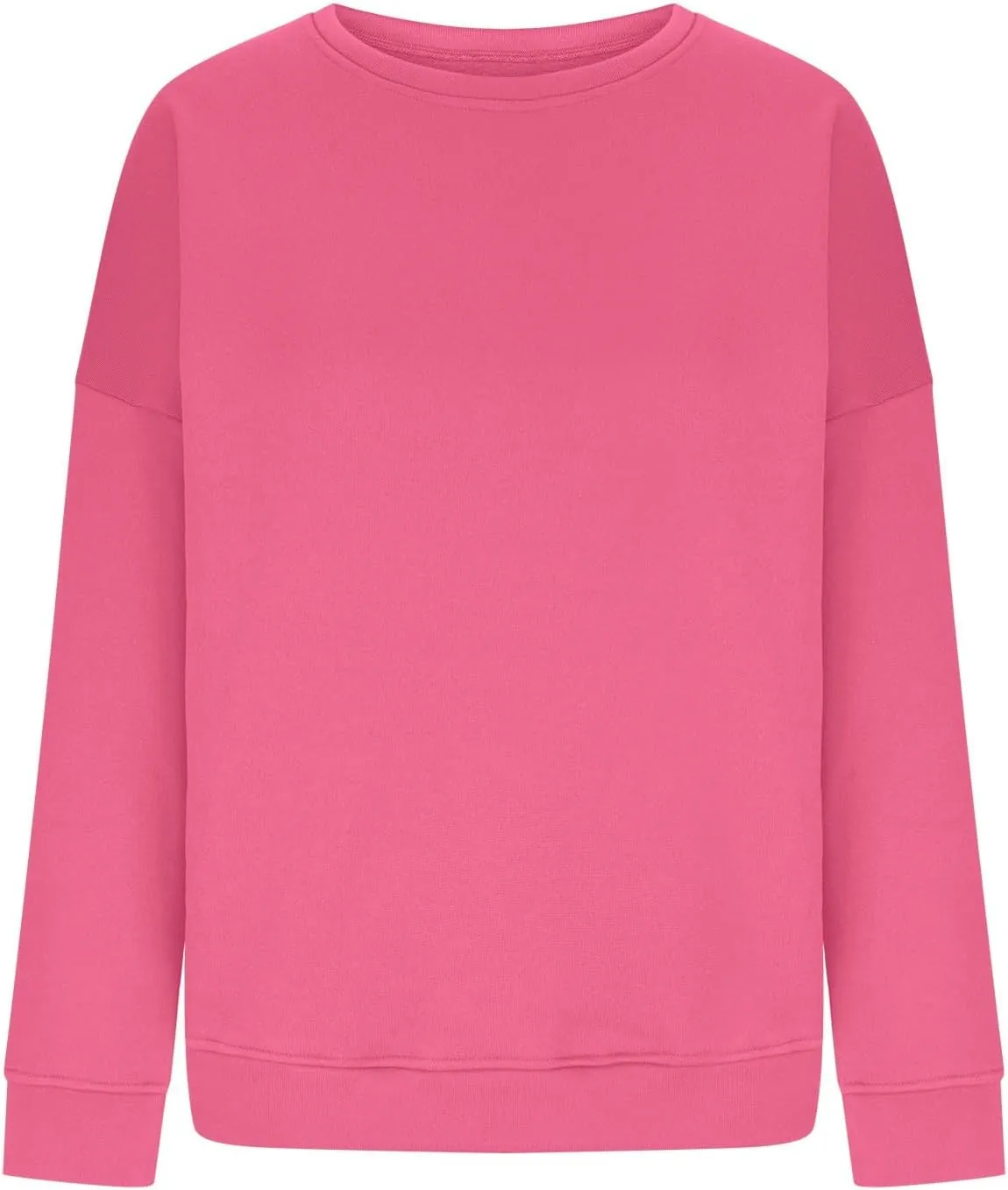 Womens Crewneck Sweatshirt Fall Fleece Oversized Sweatshirt for Women Loose Fit Long Sleeve Pullover Sweaters