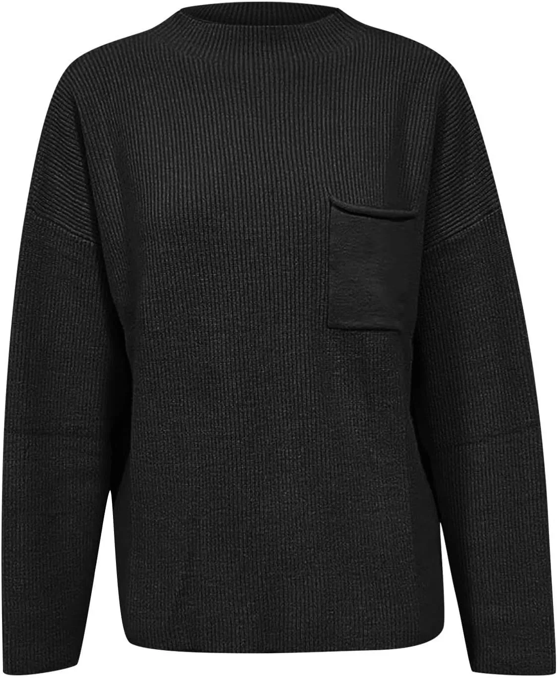 Women's Fall 2024 Oversized Sweaters Long Sleeves Ribbed Knit Cozy Soft Layered Tops