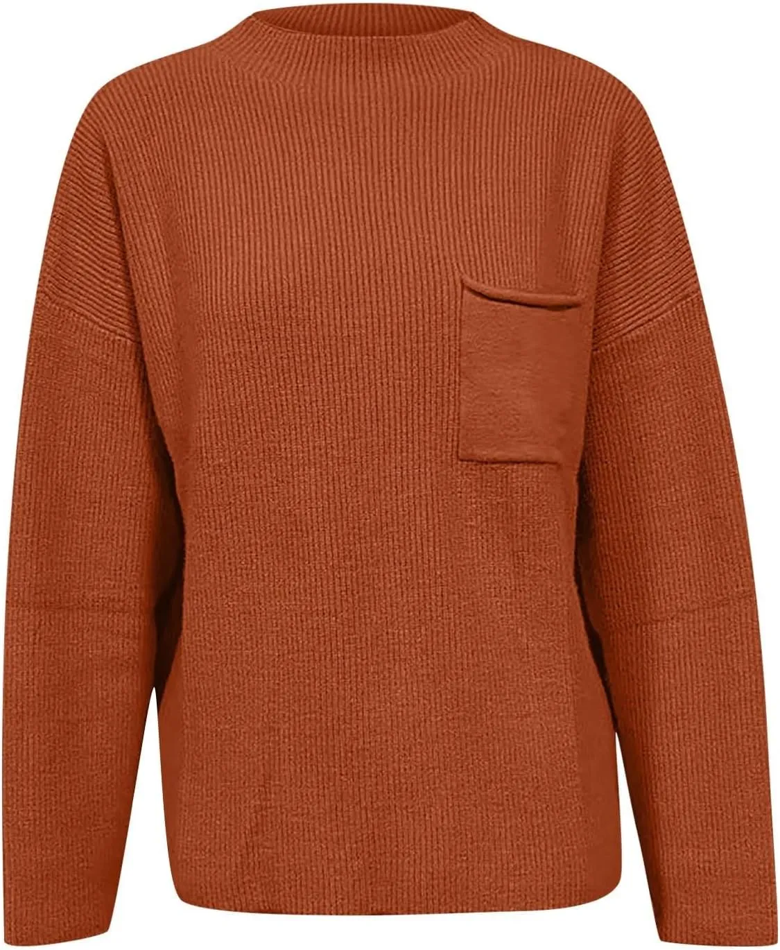 Women's Fall 2024 Oversized Sweaters Long Sleeves Ribbed Knit Cozy Soft Layered Tops