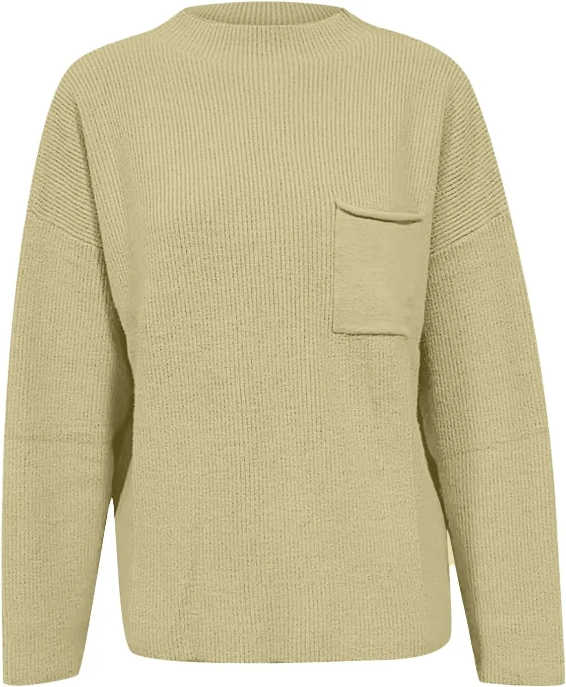 Women's Fall 2024 Oversized Sweaters Long Sleeves Ribbed Knit Cozy Soft Layered Tops