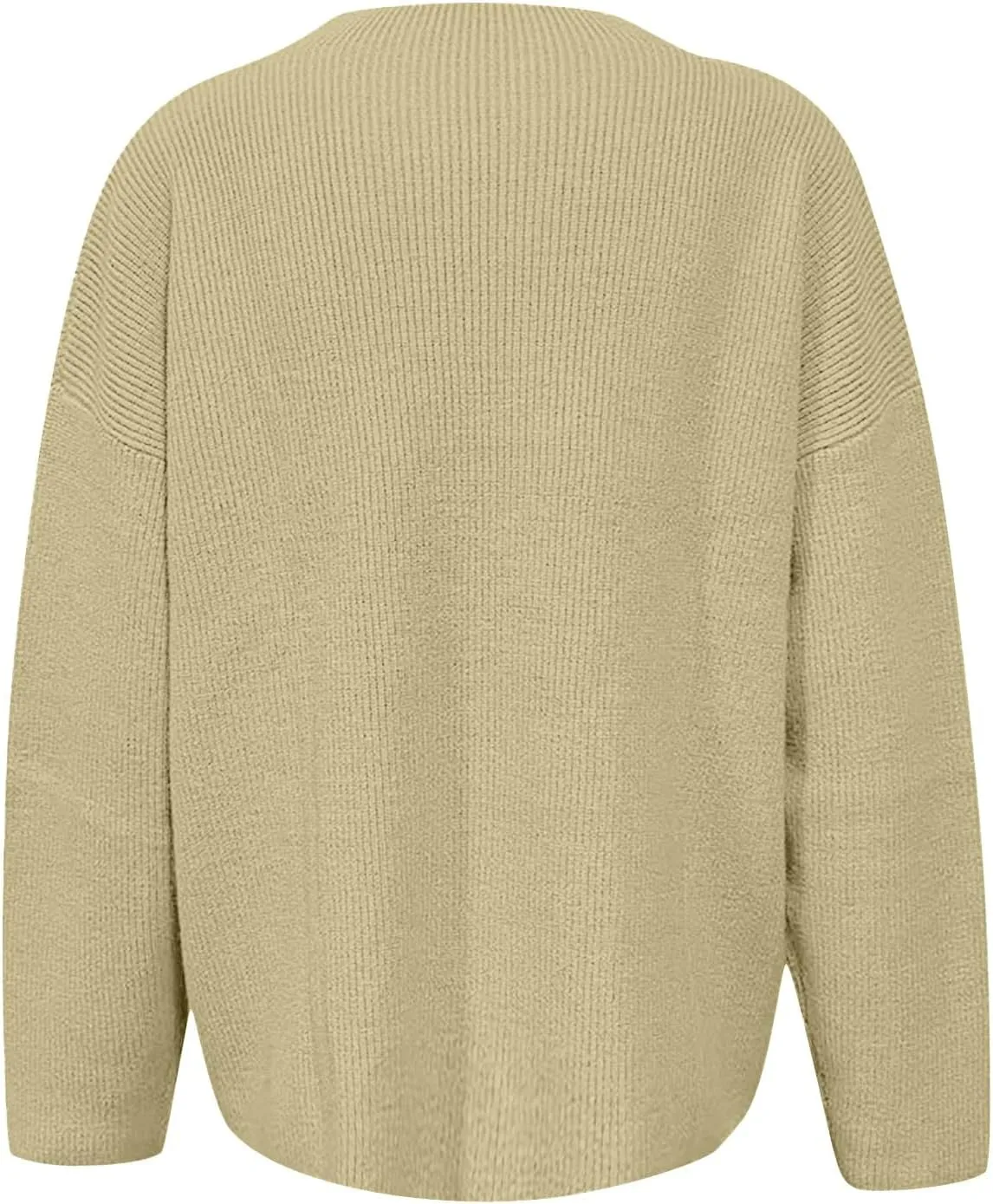 Women's Fall 2024 Oversized Sweaters Long Sleeves Ribbed Knit Cozy Soft Layered Tops
